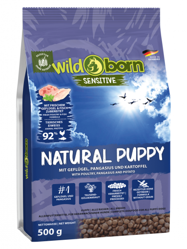Wildborn Natural Puppy mit Geflügel & Pangasius 500 g 