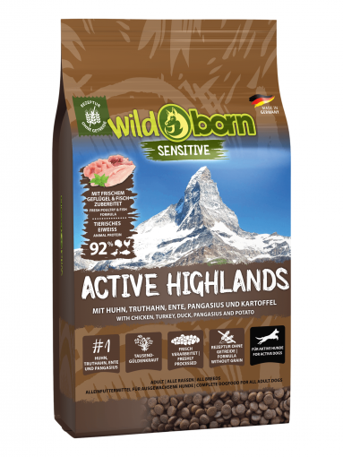Wildborn Active Highlands 8kg für aktive Hunde