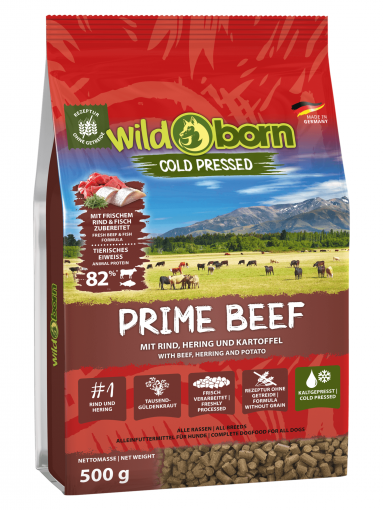 Wildborn PRIME Beef 500 g kaltgepresst mit Rindfleisch