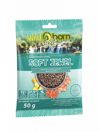 Wildborn SOFT JEWEL mit frischem Hhnchen & Fisch 50 g