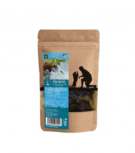 Wildborn Natural Fish Bites Hundesnack 200 g 