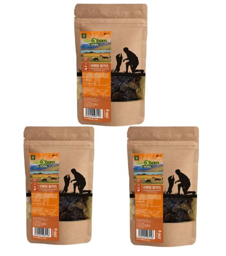 Wildborn Natural Horse Bites Hundesnack 3 x 200 g 