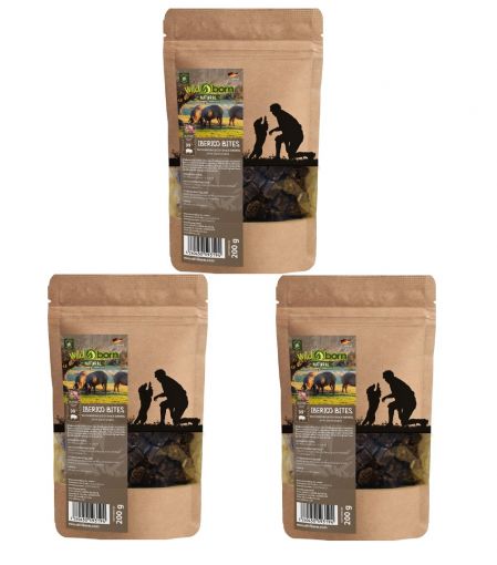 Wildborn Natural Iberico Bites Hundesnack 3 x 200 g 