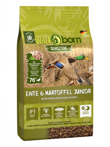 Wildborn Ente & Kartoffel JUNIOR 8 kg - für Welpen & Junghunde