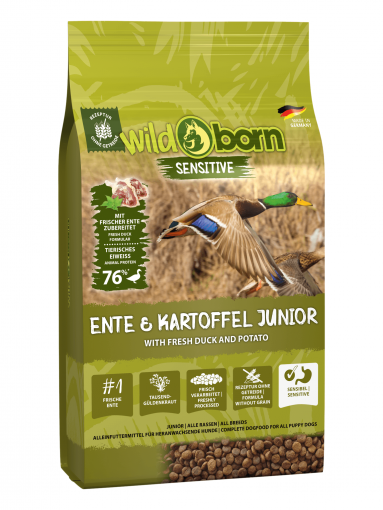 Wildborn Ente & Kartoffel JUNIOR 8 kg - fr Welpen & Junghunde