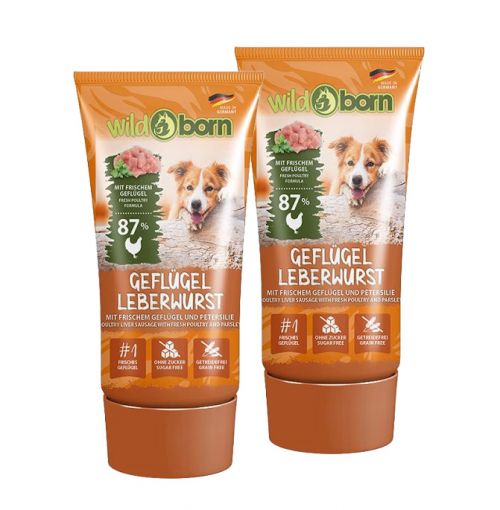 Wildborn Premium Geflgel-Leberwurst aus der Tube 2 x 75 g