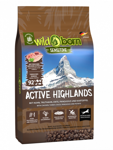 Wildborn Active Highlands 12,5 kg für aktive Hunde