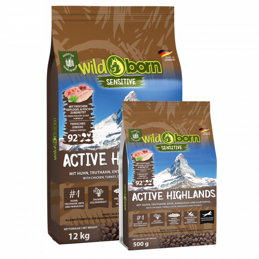 Wildborn Active Highlands 12 kg + 500 g gratis