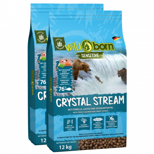 Wildborn Crystal Stream Doppelpack 2 x 12 kg