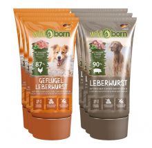 Wildborn Premium Geflgel-Leberwurst aus der Tube 6 x 75 g im Duo-Mixpaket