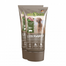 Wildborn Premium Leberwurst aus der Tube 75 g + 75 g gratis Wildborn Premium Leberwurst aus der Tube 75 g + 75 g gratis