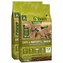 Wildborn Ente & Kartoffel Junior Doppelpack 2 x 12 kg Wildborn Ente & Kartoffel Junior Doppelpack 2 x 12 kg