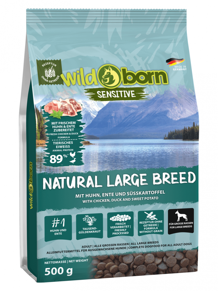 Wildborn Natural Large Breed 500g Wildborn getreidefreies Hundefutter