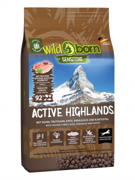 Wildborn Active Highlands 8 kg f�r aktive Hunde