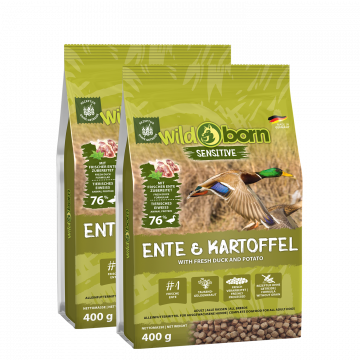 Wildborn Ente & Kartoffel 400 g + 400 g gratis Wildborn Ente & Kartoffel 400 g + 400 g gratis